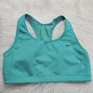 Nike Women's Teal Green Dri Fit High Support Compression Sports Bra Size Medium